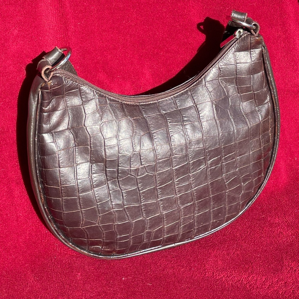Maurizio Taiuti Brown Italian Leather Hobo Bag